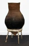 Raku fired cooking pot and stand, Bau Village, Madang District