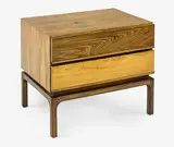 A rosewood two drawer bedside cabinet by Rudi Schwartz for Whitmore Arti Domo, offered Dec 2013