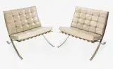 Mies van der Rohe, A pair of vintage Barcelona chairs