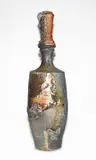 Jason Hess [Usa], Anagama fired stoneware bottle and lid