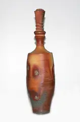 Anagama fired stoneware bottle and lid by Jason Hess [Usa], offered Oct 2013