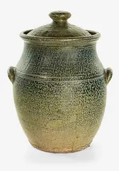 Large stoneware lidded bread crock by Barry Brickell, offered Oct 2013