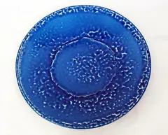 Large circular earthenware dish by Len Castle, offered Oct 2013