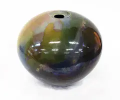 Large stoneware orb vase by Ray Rogers, sold Oct 2013