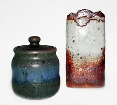 Stoneware vase by Don Thornley, sold Oct 2013