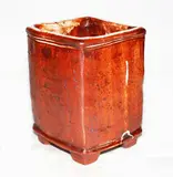 Peter Alger, Stoneware square form vase