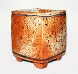 Peter Alger, Stoneware square form vase