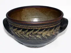Large stoneware bowl by Mirek Smisek, offered Oct 2013