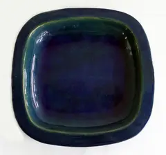 Large stoneware square charger by Len Castle, offered Oct 2013