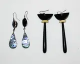Warwick Freeman, A pair of ebonised earrings
