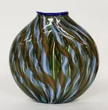 Gary Nash, Large filigrana flattened glass vase