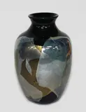 Gary Nash, Black baluster glass vase