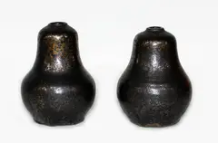 Two matching stoneware gourd forms by Graeme Storm, offered Oct 2013