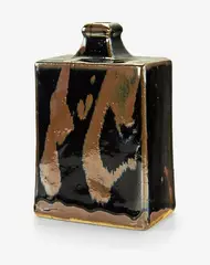 Shoji Hamada, Rectangular stoneware bottle vase