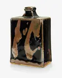 Shoji Hamada, Rectangular stoneware bottle vase