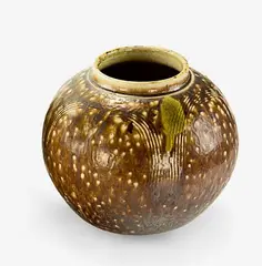 Len Castle, Early brown salt glazed ovoid vase