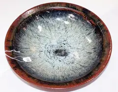Stoneware dish by Len Castle, sold Jul 2013