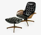 George Mulhauser for Plycraft, Early Mr. Chair and matching ottoman