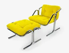 Jerry Johnson, American armchair and matching ottoman