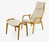 Yngve Ekstrom for Swedese, 1960s Lamino lounge chair and matching ottoman