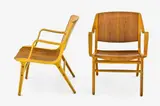 Pair of vintage Ax-chairs by Peter Hvidt and Orla Molgaard Nielsen for Fritz Hansen, sold Jul 2013