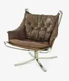Vintage chrome-framed falcon chair by Sigurd Resell for Vatne Moblier, offered Jul 2013