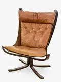 Sigurd Ressel for Vatne Moblier, Vintage high-back Falcon chair