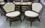 Kofod Larsen for Selig, Pair of hoop chairs