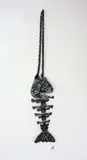 Luis Giusti, Oversized articulated modernist pewter fish pendant