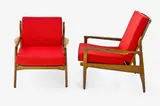 Pair of armchairs matching the previous lot by Fred Lowen for Don Furniture, offered Jul 2013