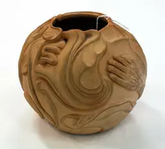 Unusual stoneware vase by Gary Nash, sold Jul 2013