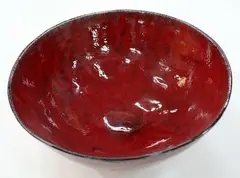 Earthenware hemispherical bowl by Len Castle, sold Jul 2013