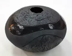 Raku fired vase by Rick Rudd, offered Jul 2013