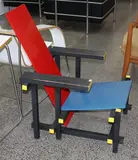 Gregor Nicholas, A Red/blue chair after Gerrit Rietveld.