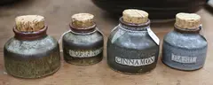 Four stoneware spice jars by Len Castle, sold Mar 2013