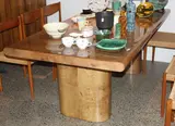 Rare and beautiful twin pedestal dining table by Aldo Turo, Milano,Italy, sold Mar 2013
