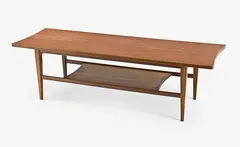 Teak two-tier coffee table. by Richard Hornby, offered Mar 2013