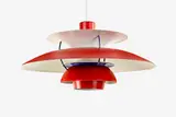 Vintage PH 5 lamp hanging light in red. by Poul Henningsen for Louis Poulsen, sold Mar 2013