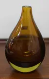 Lindsahmmer by G Anders, 1960’s Swedish orange tinted glass vase.