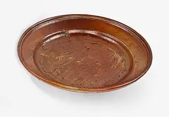 Stoneware dish by Len Castle, offered Mar 2013