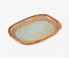 Stoneware dish by Len Castle, offered Mar 2013