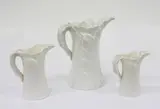 Royal Worcester, Three moulded leaf jugs