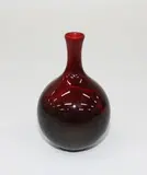 Royal Doulton, veined flambé bottle vase.