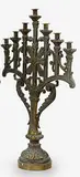 19th century Italian, decorative bronze ecclesiastical candelabra.