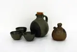 Paula King, Stoneware jug and eight matching cups