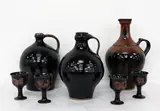 Richard Cadness, Stoneware jug with tenmoku glaze