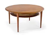 Peter Hvidt, Two tiered circular teak coffee table