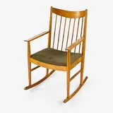 Arne Vodder for Sibast, Teak framed rocking chair.