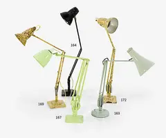 designed industrial lamp in grey. by Herbert Terry, sold Oct 2012