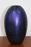 Garry Nash, Blue iridescent glass vase